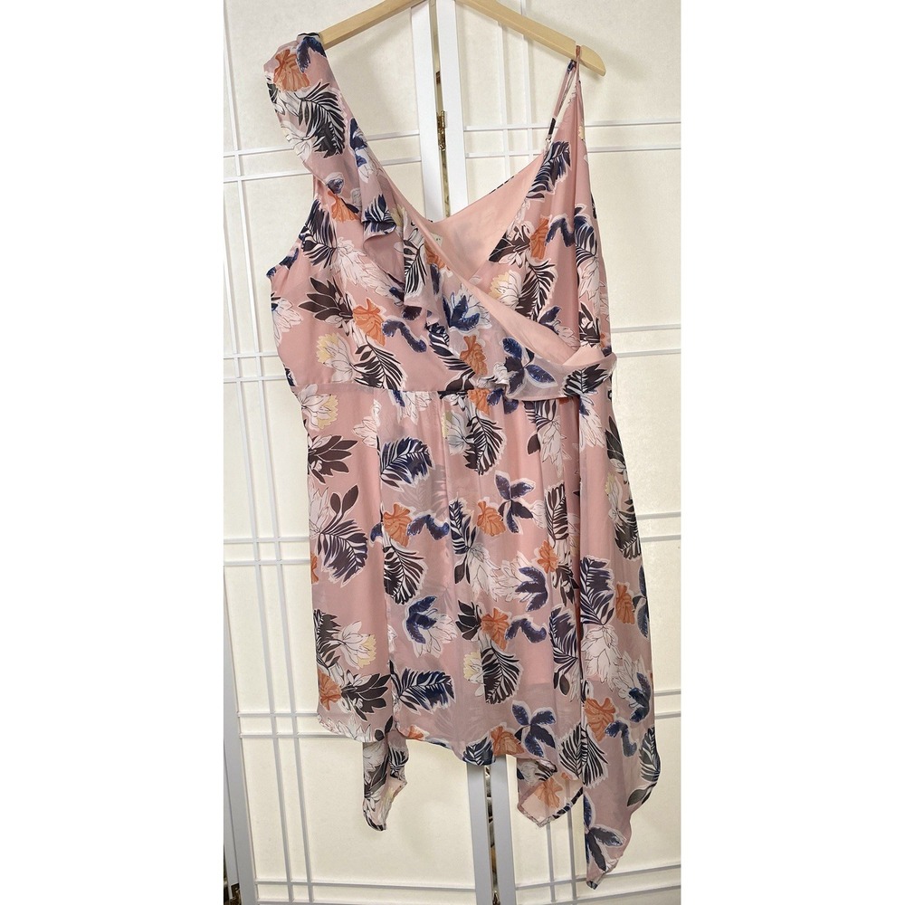 A.N.D e.a.w.y Women's Plus Size 3X Summer Floral Print Ruffled Sleeveless Dress